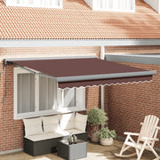 vidaXL Tenda da Sole Retrattile Automatica Marrone 300x250 cm