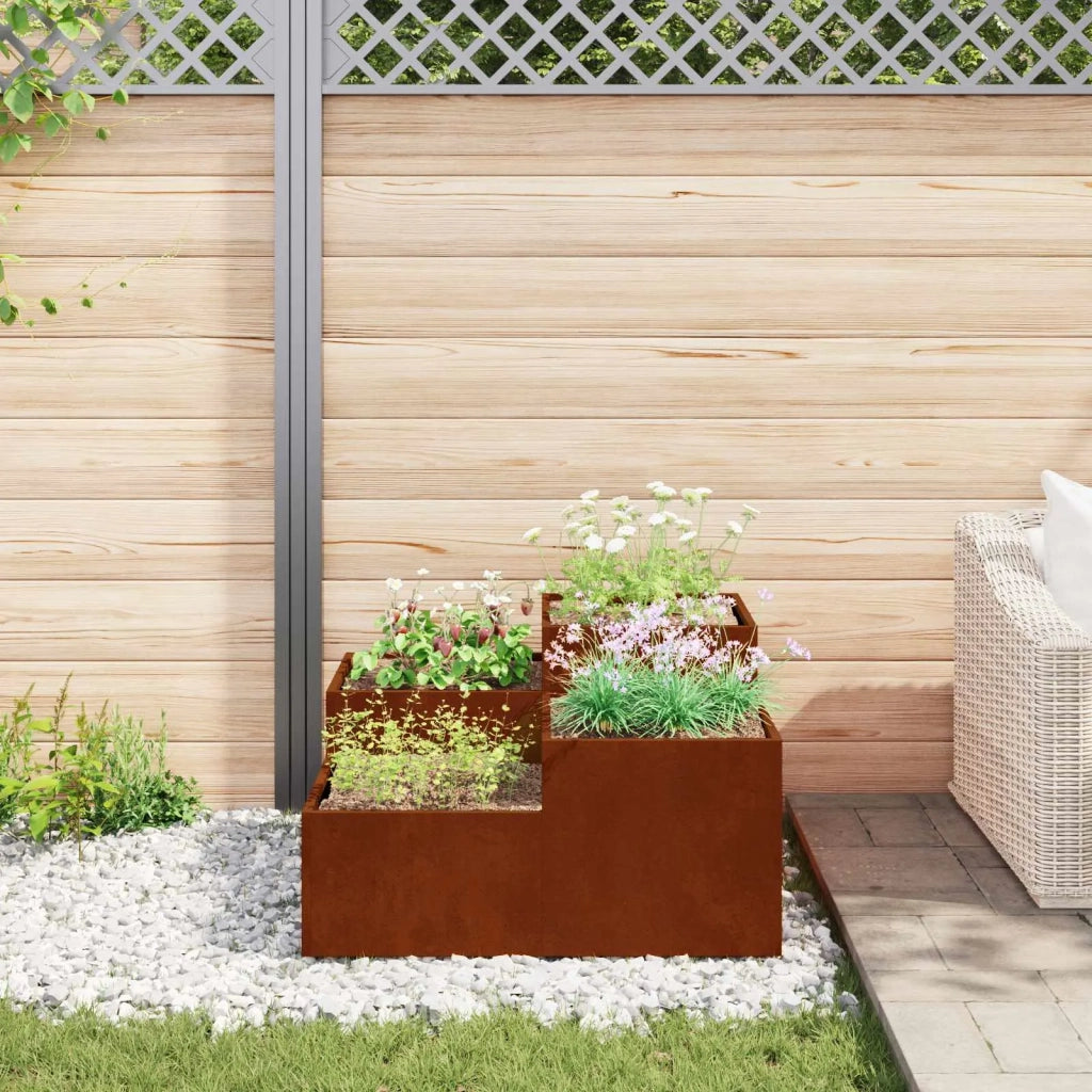 Vaso da giardino Ruggine 80 x 80 x 48 cm