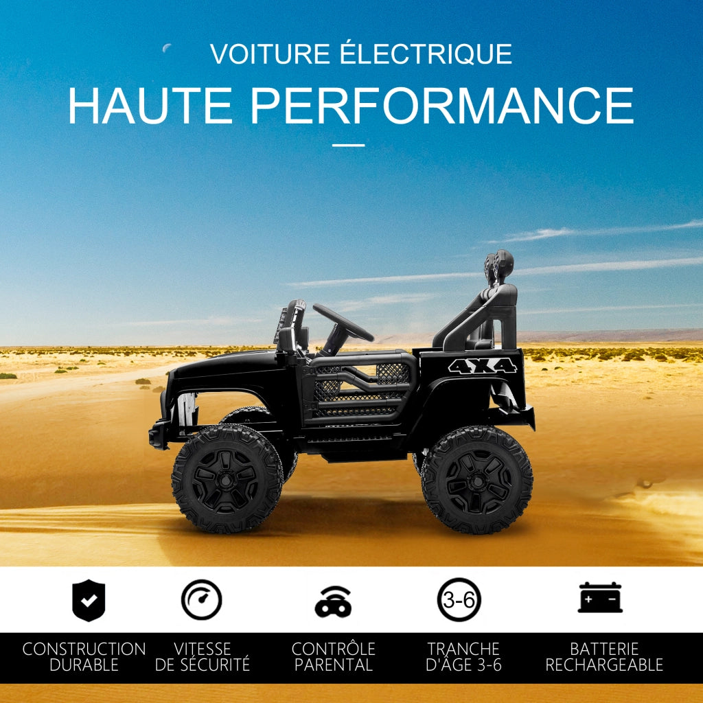 Auto elettrica per bambini 12V con telecomando ¨C zephmum ¨C nero
