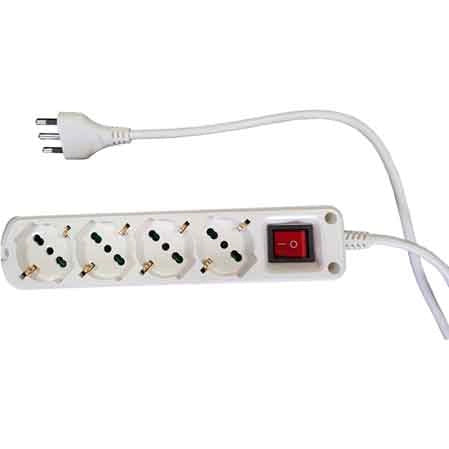 MULTIPRESA CON INTERRUTTORE IDEAL STAR 4 posti - IDEAL STAR