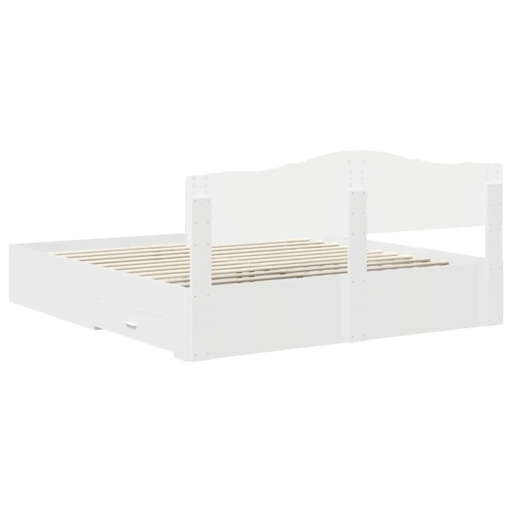 Struttura del letto Bianco 180 x 200 cm Legno multistrato