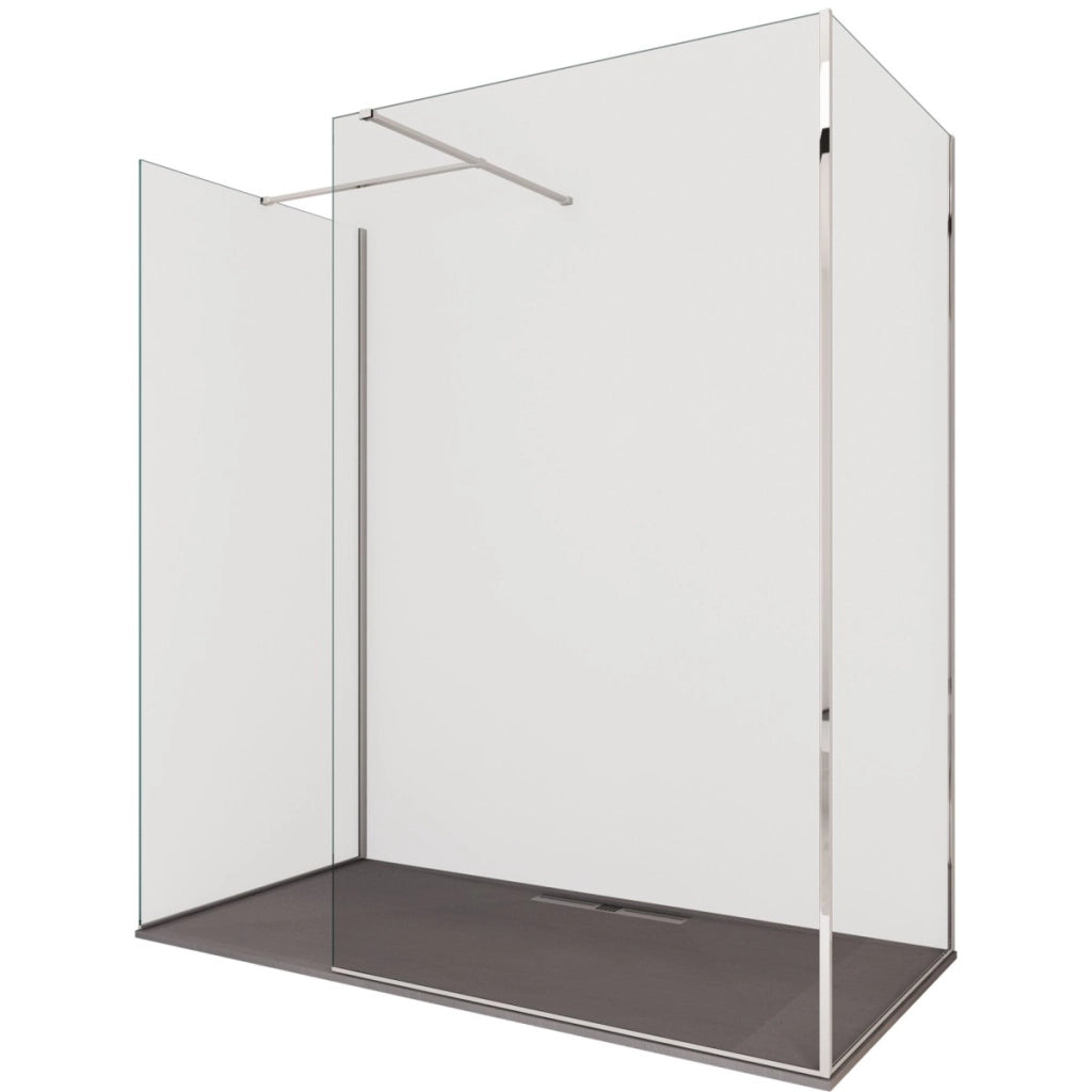 Box doccia tre lati accesso libero senza profili h195 8mm osiride, misura 70x110x70