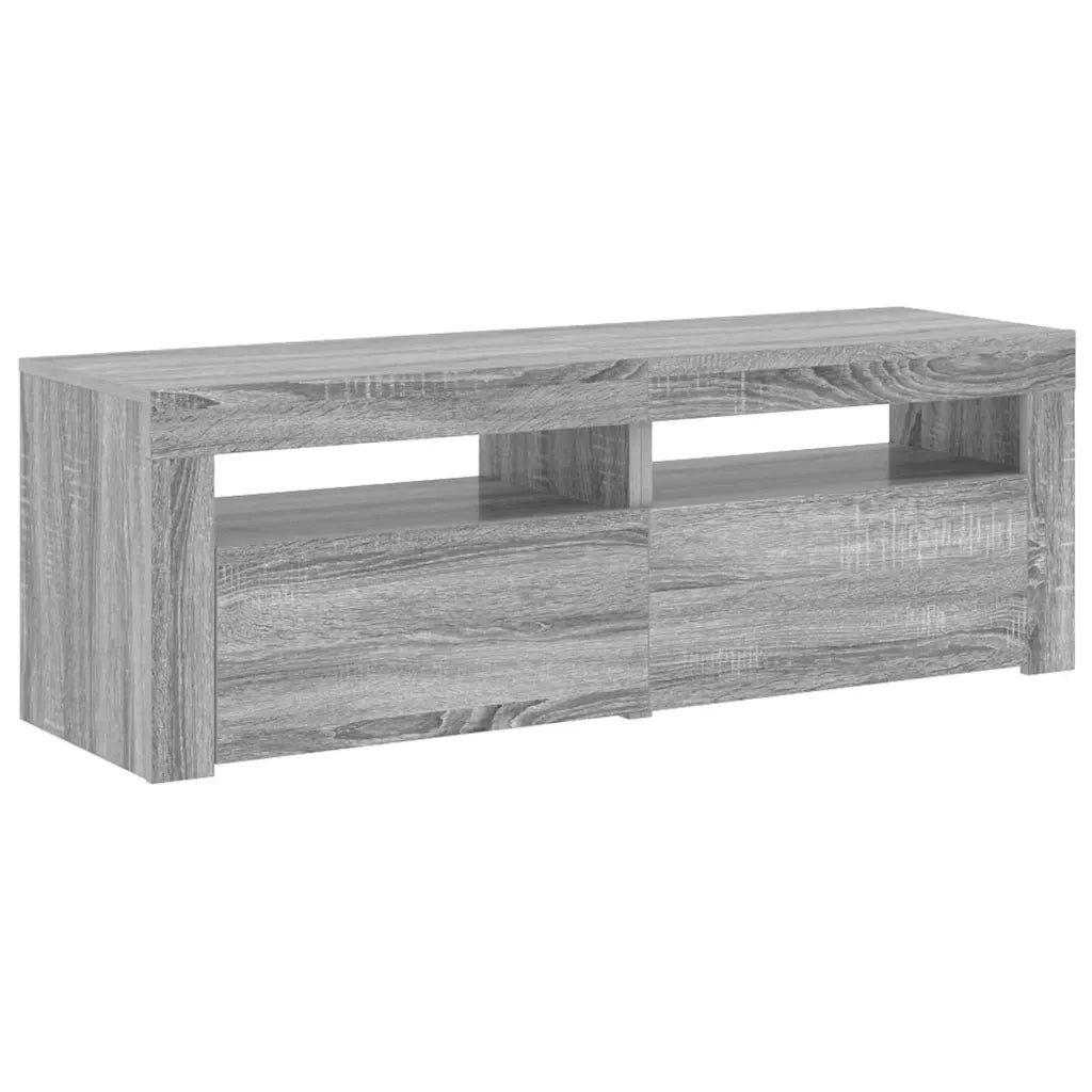 Mobile Porta TV con Luci LED-Mobile per TV-Credenza TV Grigio Sonoma 120x35x40 cmcm 353494