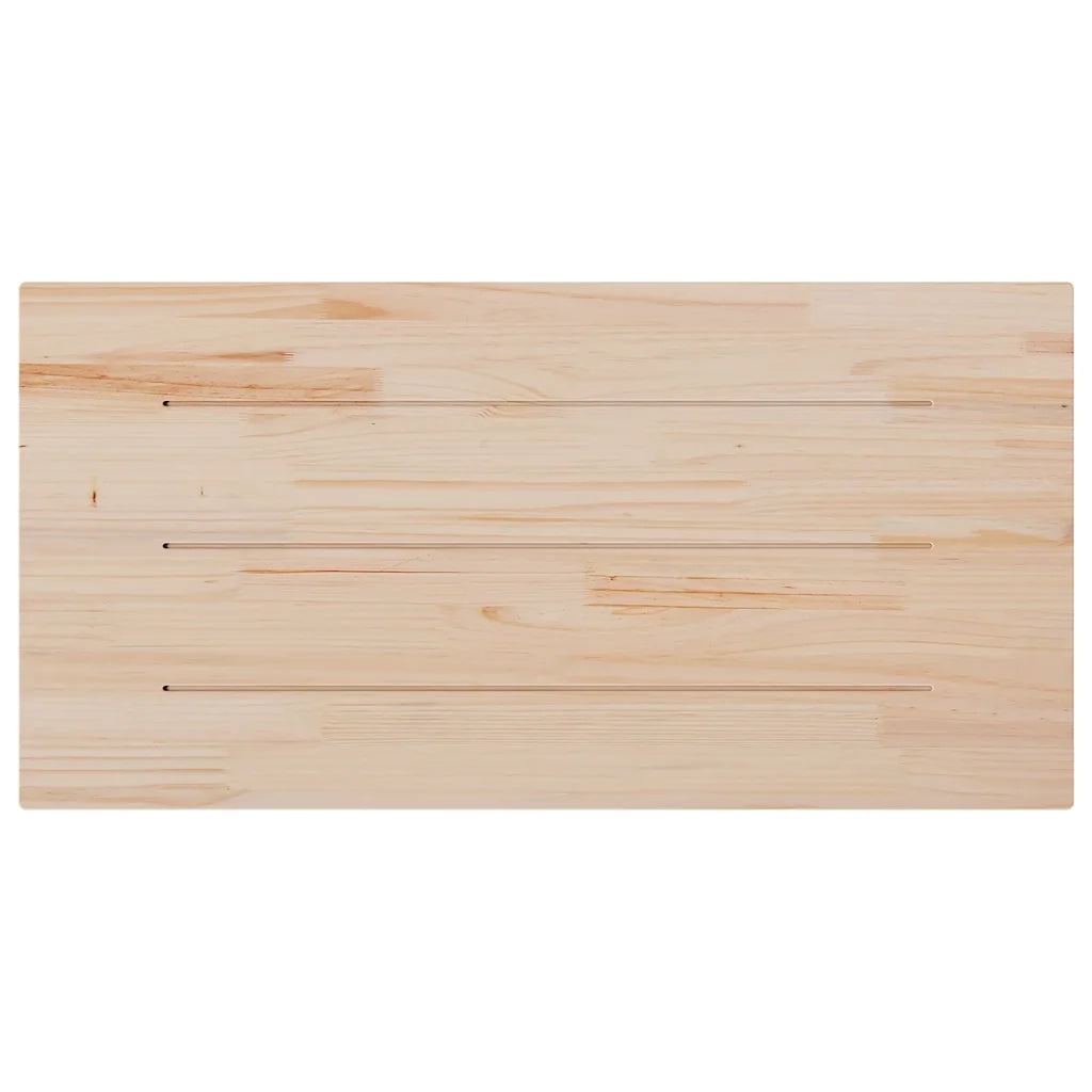 Piano Tavolo Bianco 80x40x2,5 Legno Massello Pino Rettangolare 824401