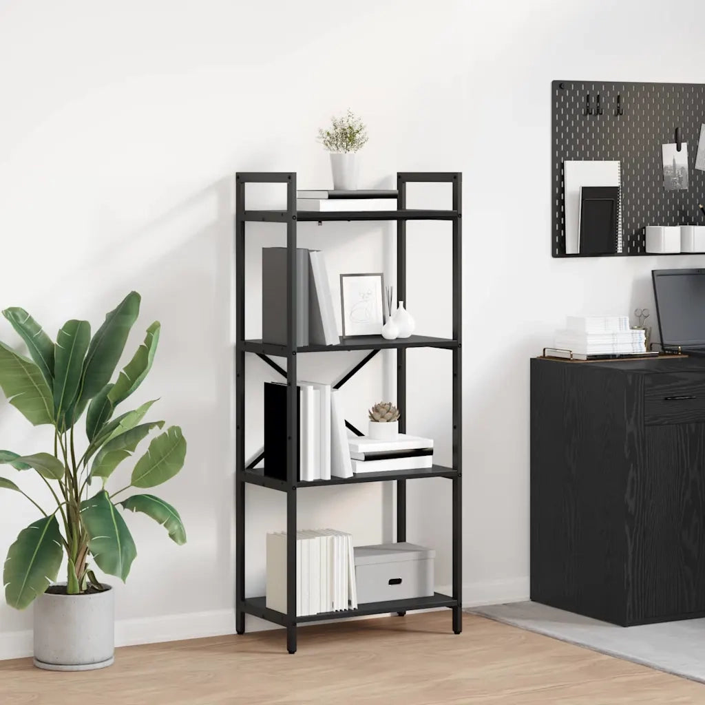 Libreria Rovere Nero 56 x 34 x 133,5 cm Legno multistrato 883868