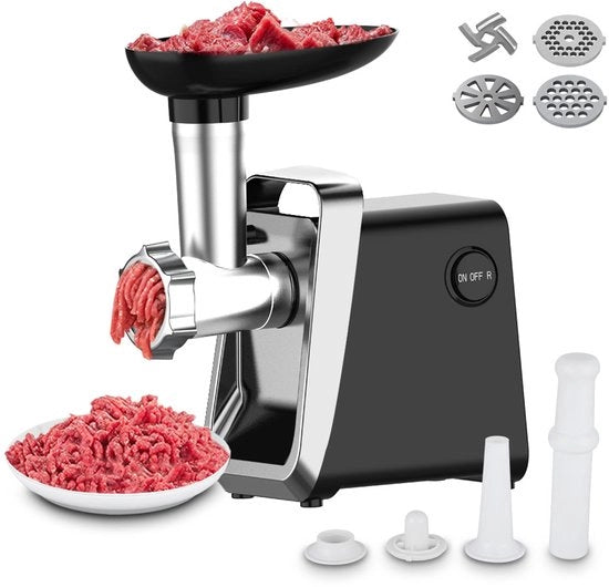 Molinello elettrico per carne - Acciaio - 750W - Massima Potenza - Elettrodomestico da Cucina