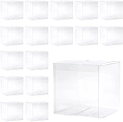 Cadeaudozetti trasparenti da 50 pezzi, opzionabili, 5 x 5 x 5 cm, plastica, ideali per matrimonio/festa/anniversario.