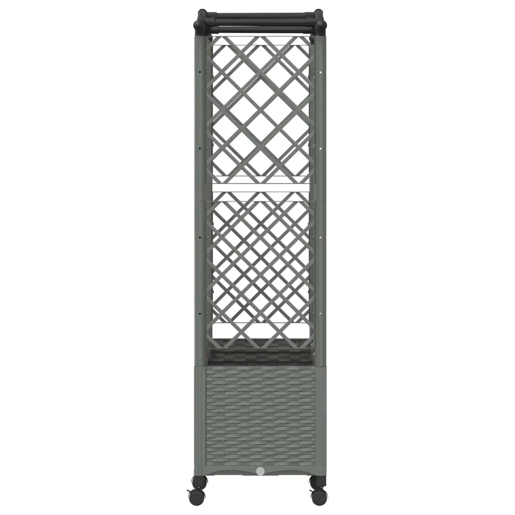 Letto Rialzato con Griglia e Tetto Grigio Chiaro PP 3423111