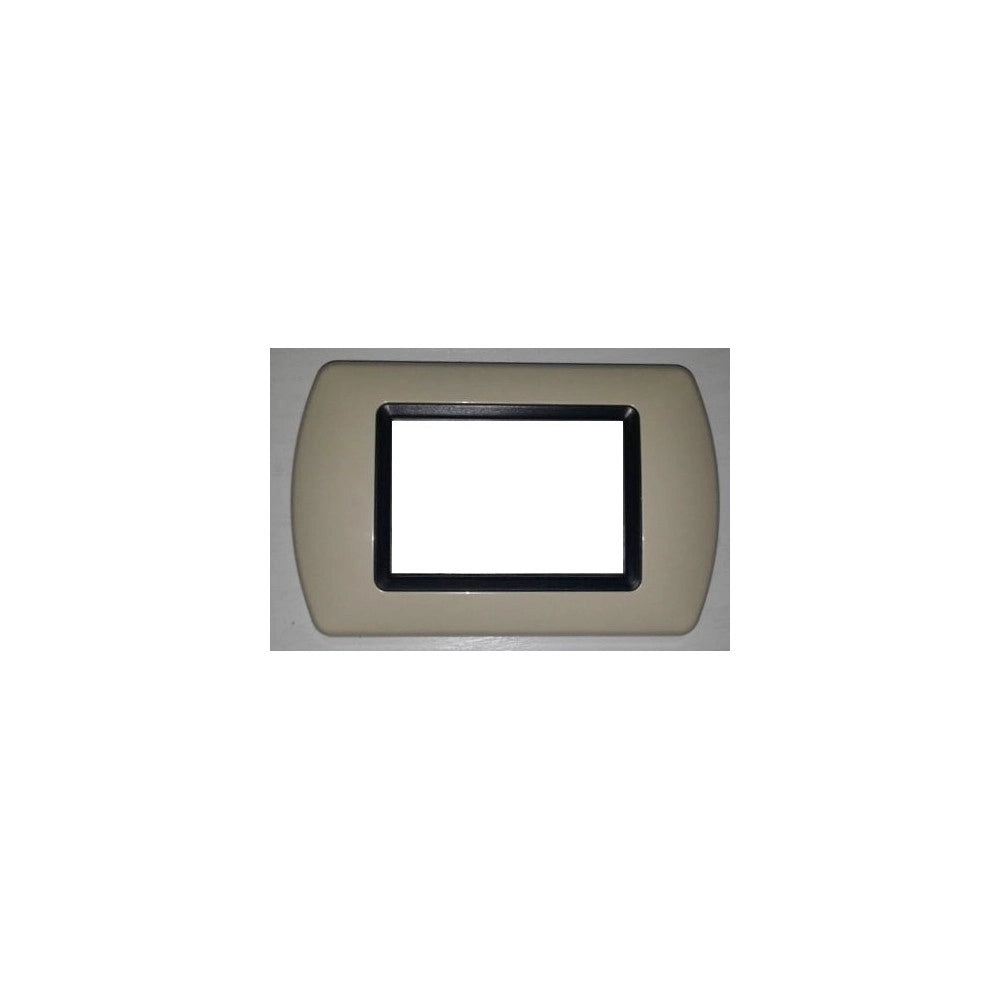 Trade Shop - Placchette Placche In Abs Compatibili Per Serie Living International Placca - Cappuccino -7 Fori     -