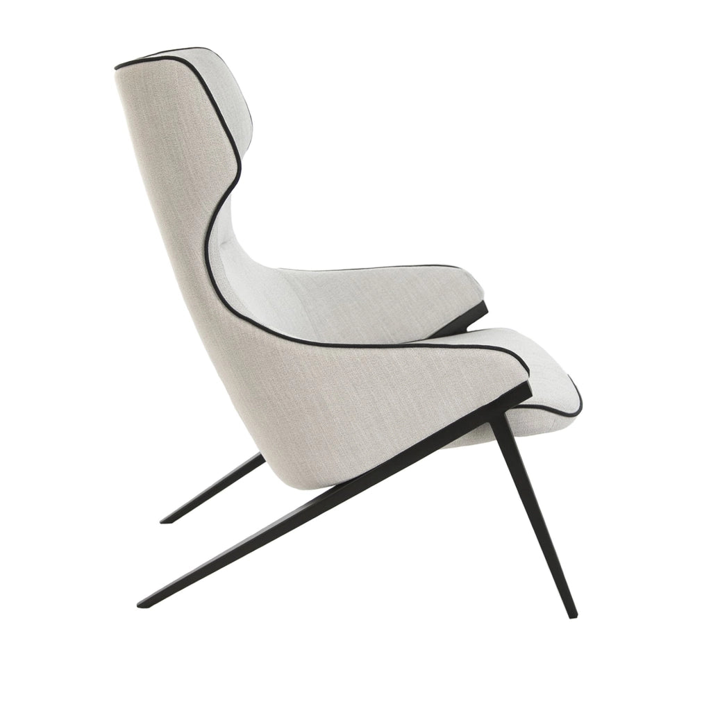 Poltrona in tessuto grigio