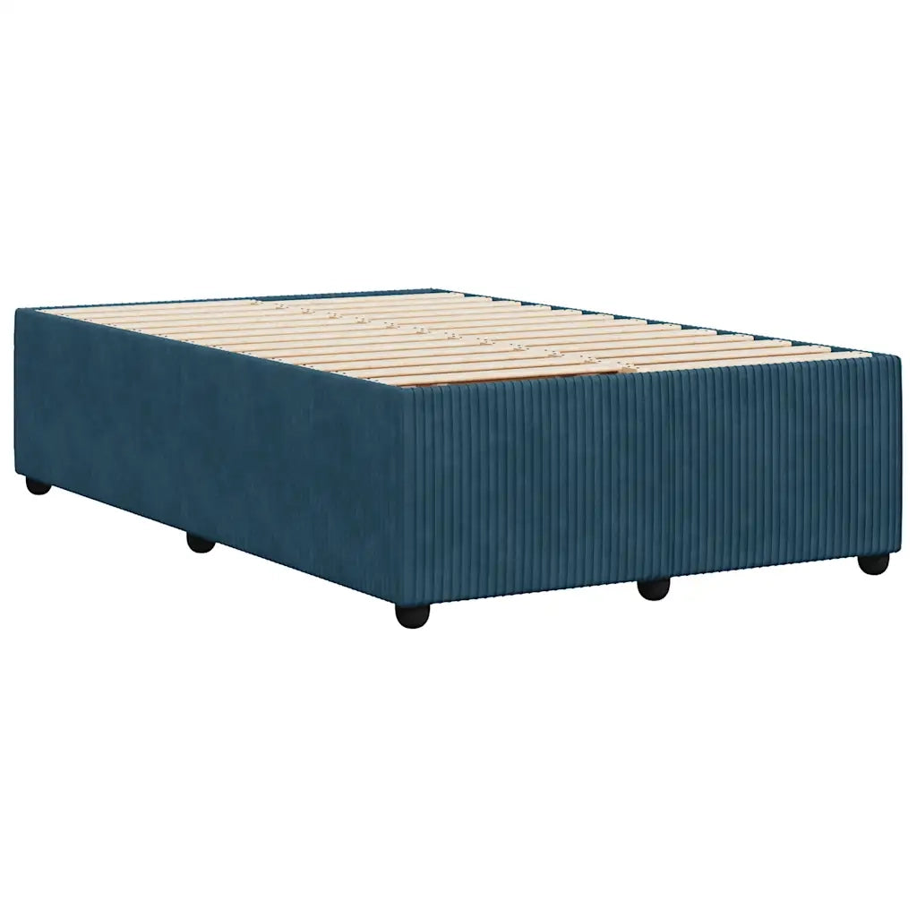 Letto matrimoniale | Letto per adulti | Giroletto Blu 120x190 cm in Velluto