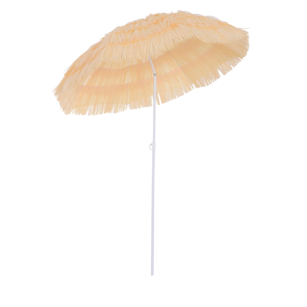 Ombrellone da Giardino Design Hawai ¨C zephmum ¨C 160 cm Raphia Artificiale Beige
