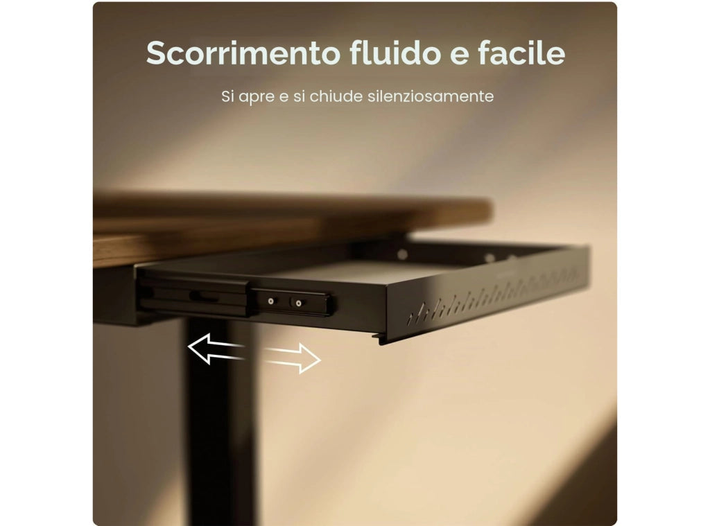 Desktronic Cassetto Sotto Scrivania in Metallo Organizzatore Nascosto Salvaspazio ad Alta Capacità Facile da Installare per Ufficio e Tavolo Toeletta Struttura Resistente
