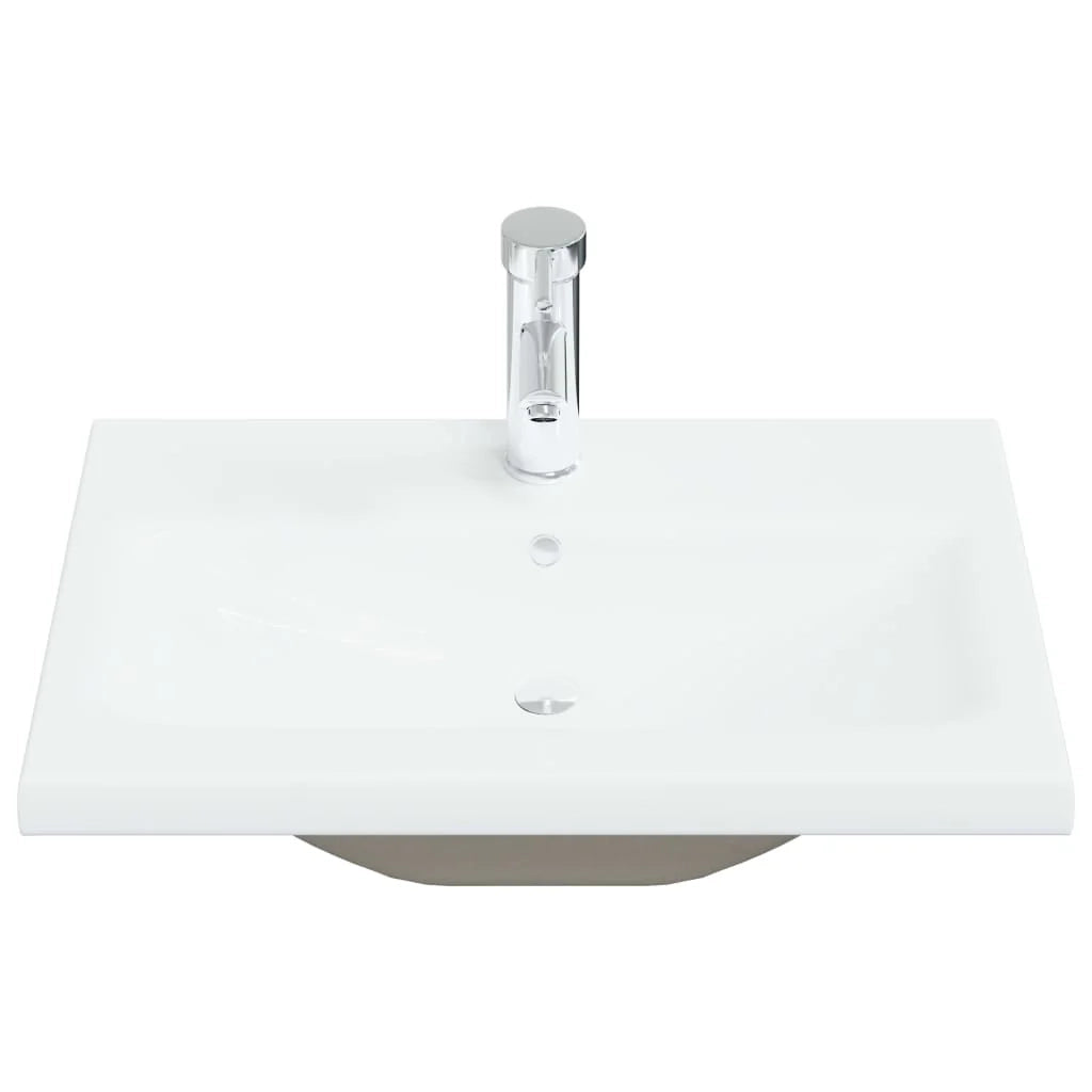 Lavabo da incasso con rubinetto lavabo da appoggio lavabo da bagno lavabo da interno 61 x 39 cm ceramica bianca 02_0002796