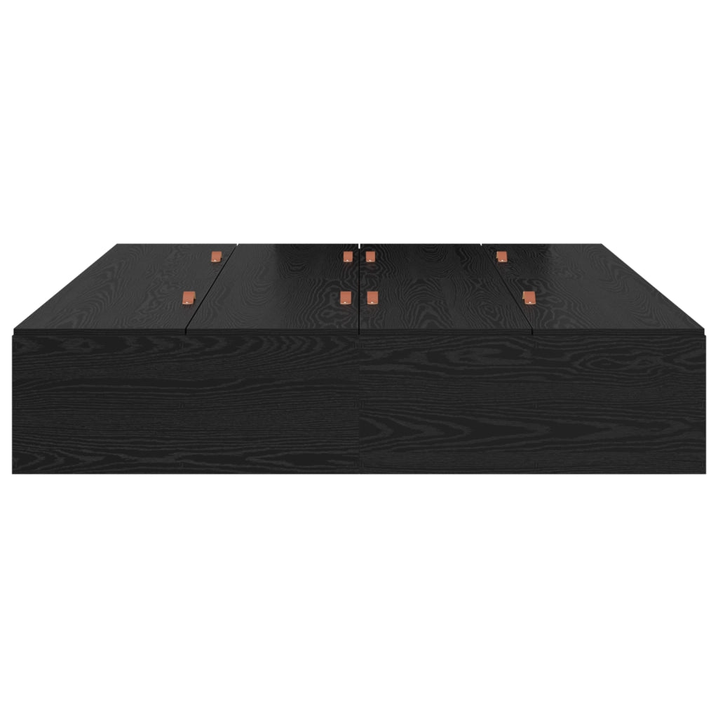 Struttura Letto con Contenitore Quercia Nera 150x200 cm