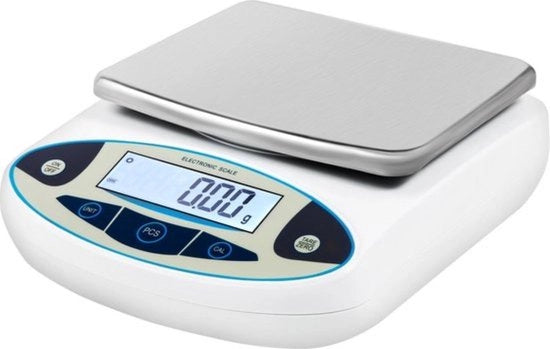 Bilancia Analitica Digitale - 5000g x 0.01g - Display LCD - Dimensioni 23x18x6cm