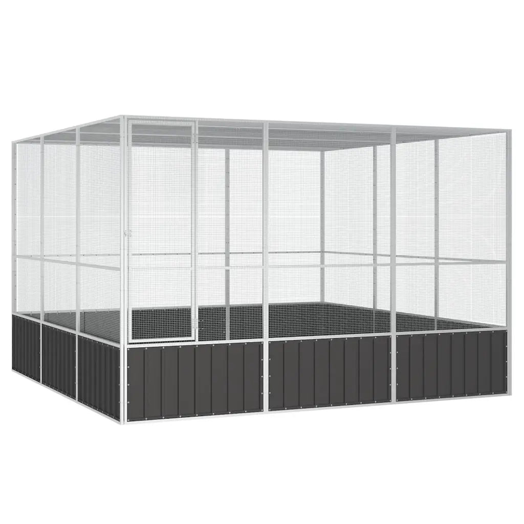 Gabbia Uccelli Antracite 302,5x324,5x211,5 cm Acciaio Zincato cod mxl 60365