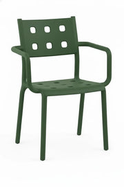 SET 4 POLTRONA ZELIA POLIPROPILENE VERDE INGLESE