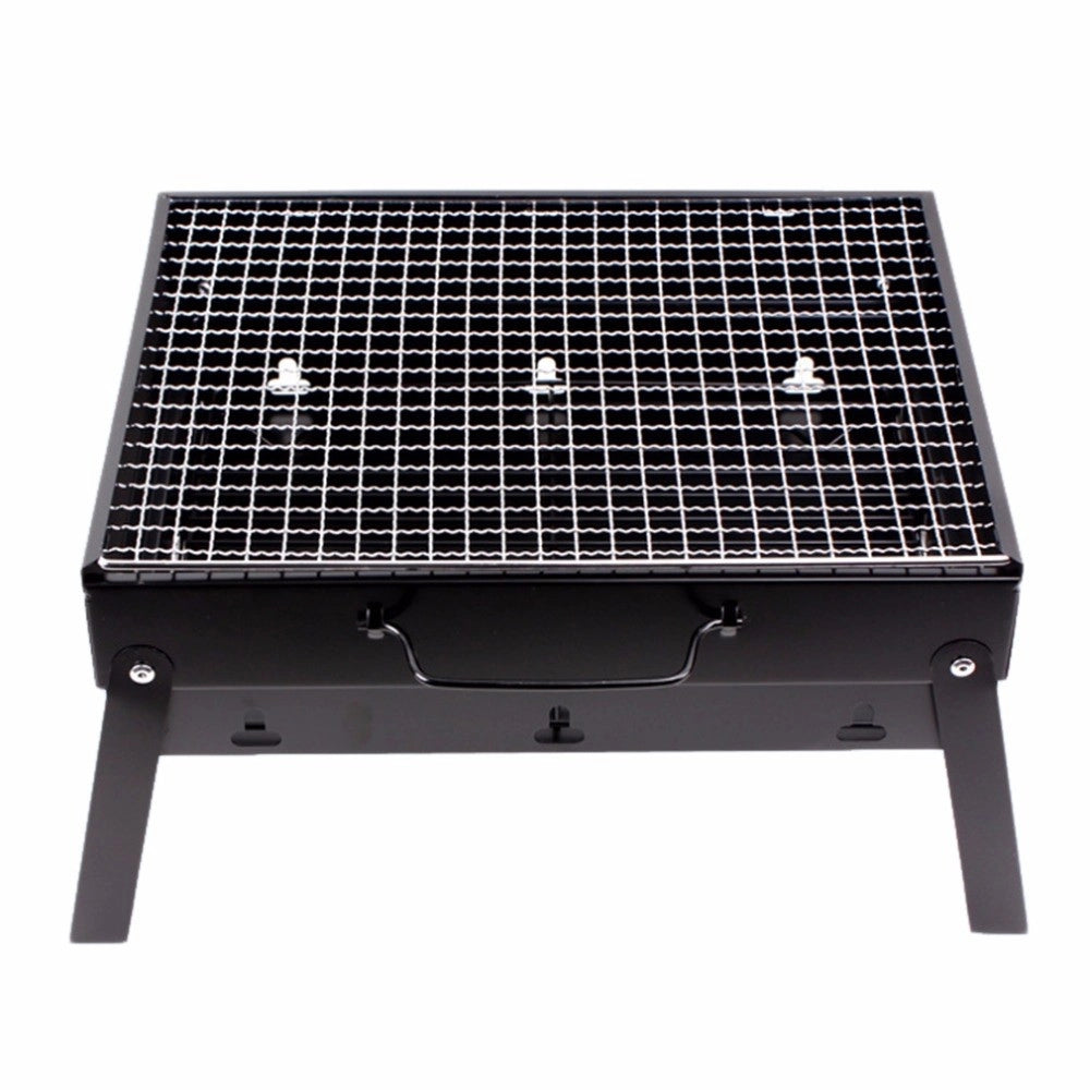Trade Shop - Barbecue Portatile A Carbonella Per Grigliate Carne Pesce Verdure 20x35x27 Cm -