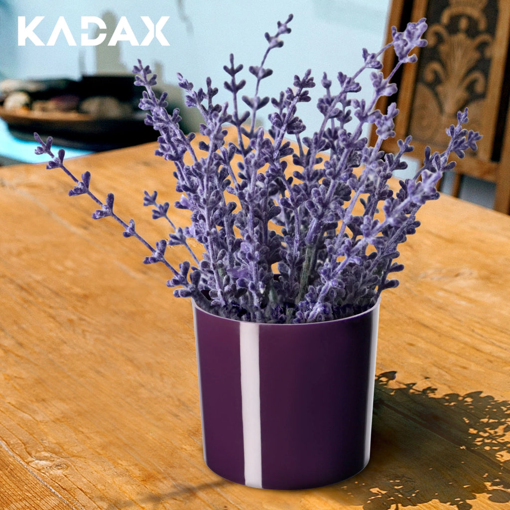 Vaso da fiori rotondo KADAX in plastica, 13,5 cm, viola