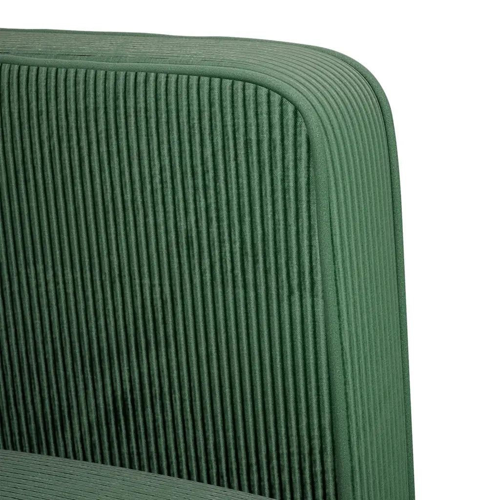 Divano Divanetto Verde Scuro 109cm Tessuto di Velluto a Coste 4100527
