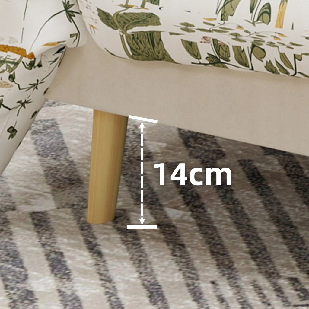 Letto imbottito 160x200 beige - Xylo - Telaio basso