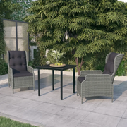 Set Mobili da Pranzo per Giardino 3 pz Grigio Chiaro cod mxl 47534