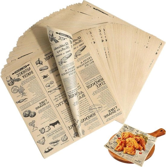 Papier di Geotessuto per Alimenti 25 x 25 cm - 120 Fogli