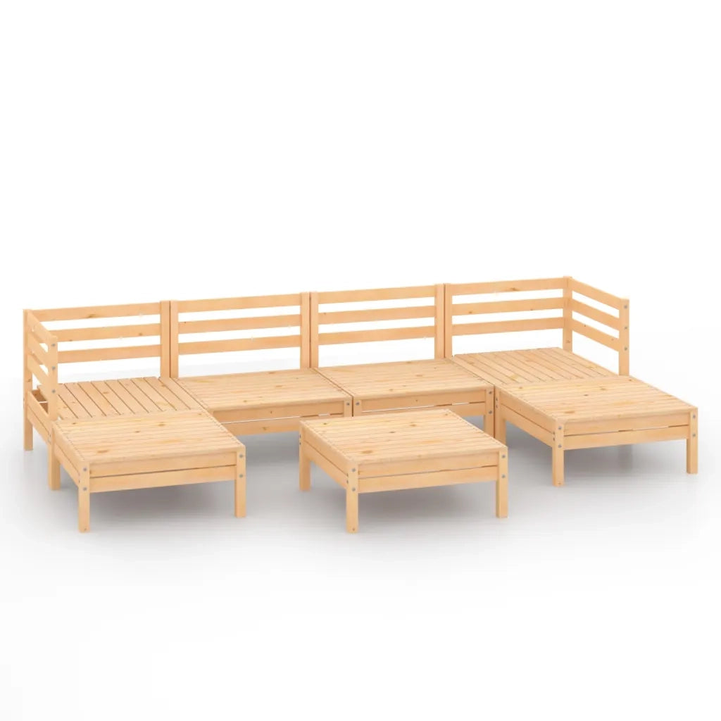 Set Salotto da Giardino 7 pz in Legno Massello di Pino 3083339