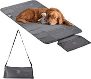 Asciugamano impermeabile per cani - cuscino per cani - coperta per picnic - tappeto per cani - coperta per auto - asciugamano lavabile per gatti - 100 x 70 cm (grigio)