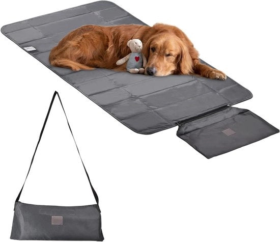 Asciugamano impermeabile per cani - cuscino per cani - coperta per picnic - tappeto per cani - coperta per auto - asciugamano lavabile per gatti - 100 x 70 cm (grigio)