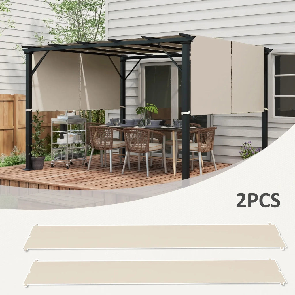 Copertura per Gazebo Pergola 3x3 m 488x122 cm  in PE Impermeabile Cachi