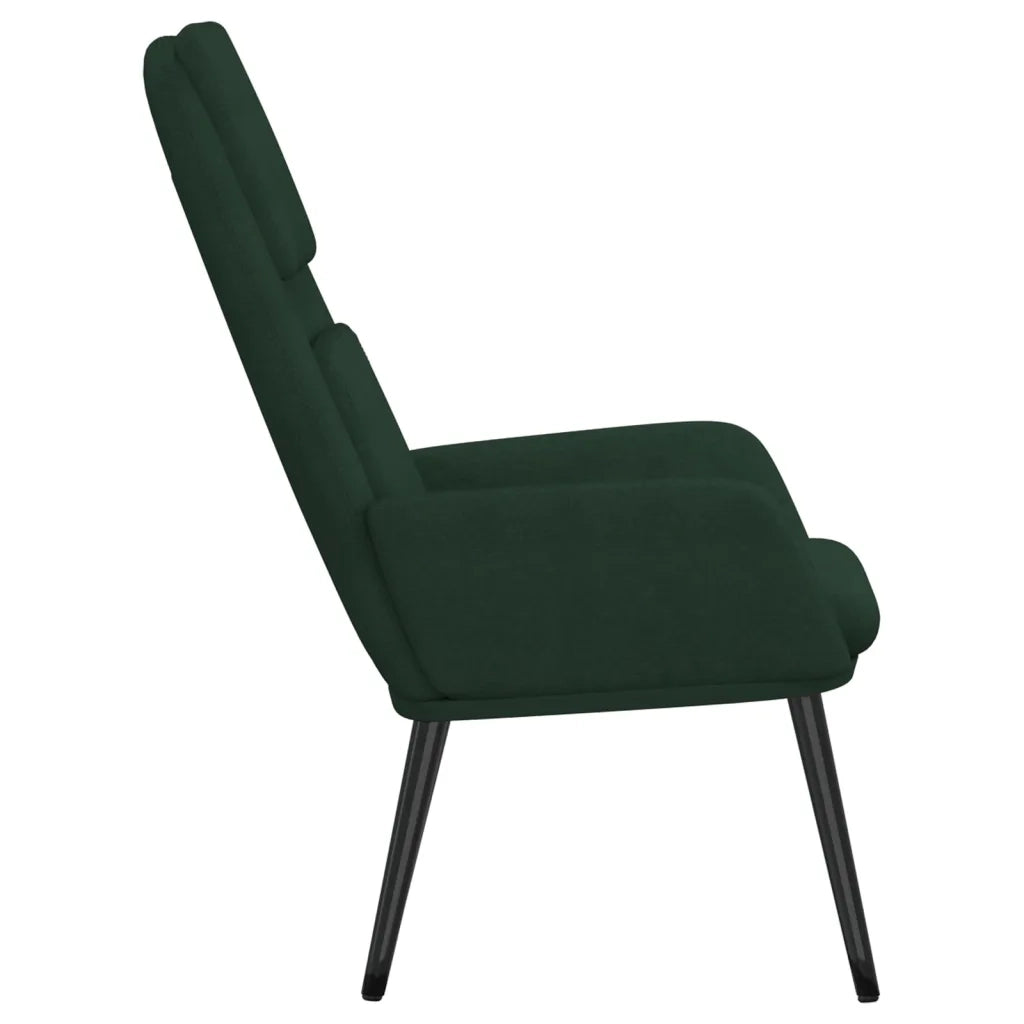 Sedia Relax Verde Scuro in Tessuto 341317