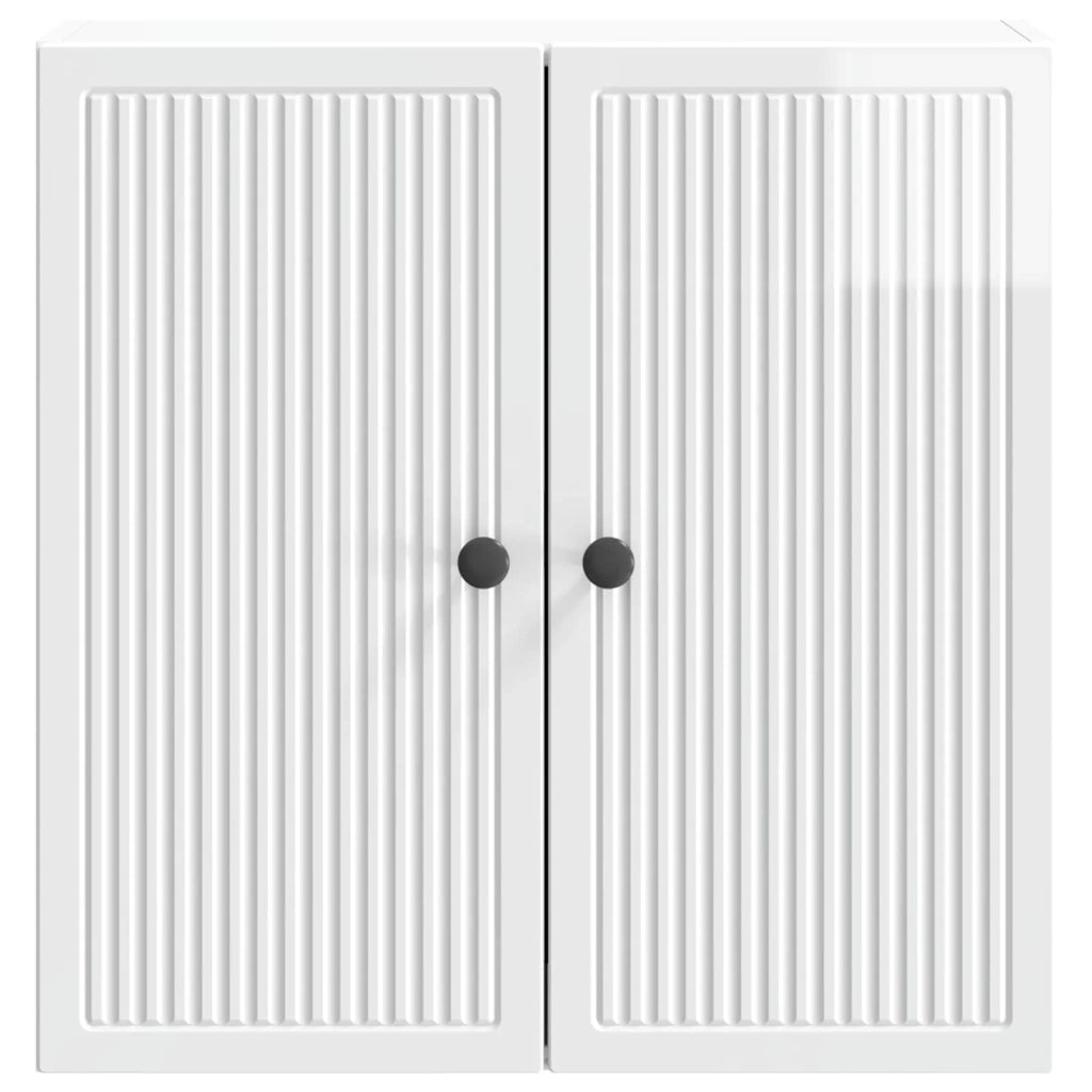 Mobiletto a muro Bianco Lucido 59 x 31 x 60 cm 897899