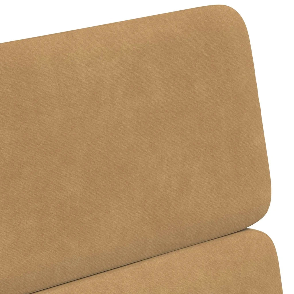 Sedie da Pranzo con Ruote 2 pcs Marrone 58 x 65 x 98 cm Velluto 42017882
