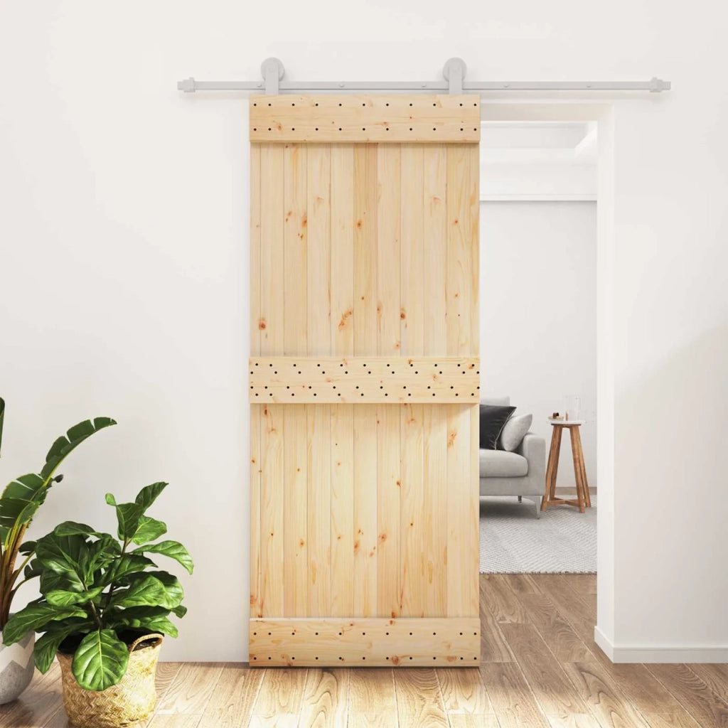Porta scorrevole Naturale e Bianco 85 x 210 cm 3445010