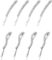 Set di Spille per Capelli in Argento - Progettato con Cristallo e Diamanti