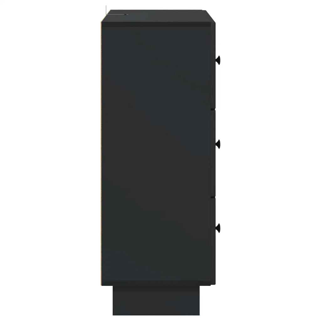 Mobile con Cassetti Nero 66 x 34,5 x 90 cm Legno ingegnerizzato 893916