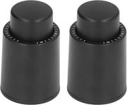 Due Stuks Stoppers per Vino in Vetro - Sigillatore per Vino - Hermetico - Impermeabile - Argento - Tipo Pistone - Data di Sigillatura Vino Bottiglia