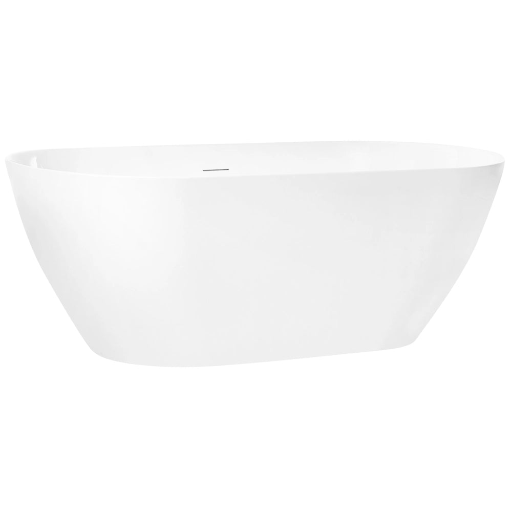 Vasca da bagno freestanding in acrilico bianco 170 cm design moderno forma ovale