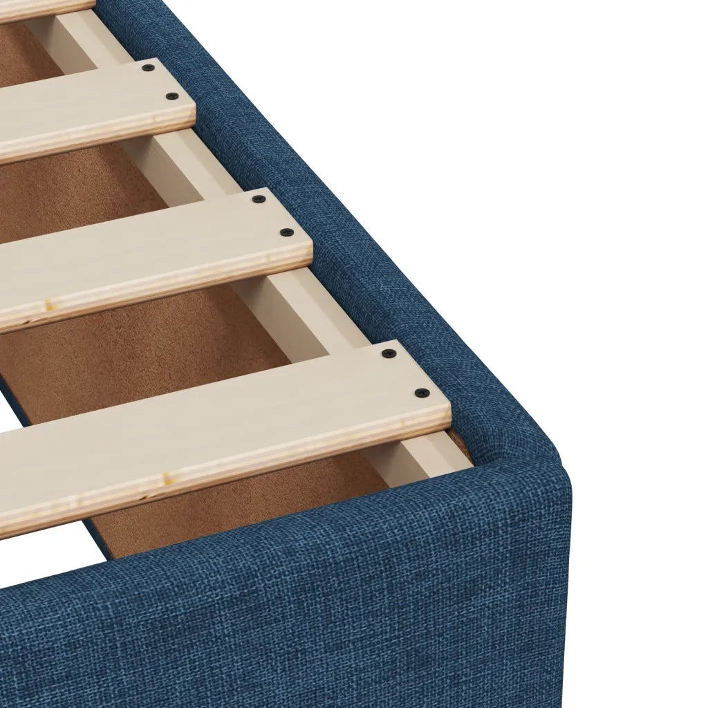 Giroletto senza Materasso Blu 200x200 cm in Tessuto