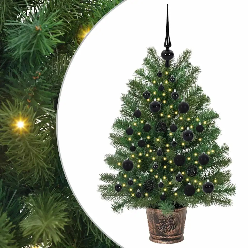 Albero di Natale artificiale con 150 LED Verde 95 cm PE e PVC 3397316