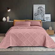 Copriletto Trapuntato Matrimoniale Elegante Trapuntino Lavorazione Intrecciata Due Piazze Trapunta Coperta Leggera Coperta Letto Leggera Primavera Estate  Rosa