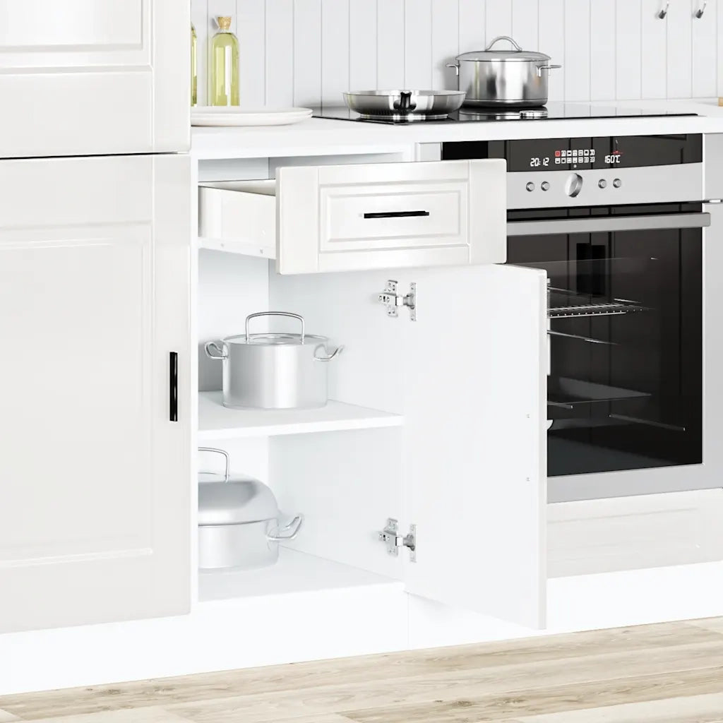 Base da Cucina Porto Bianco Lucido in Legno Multistrato 853949