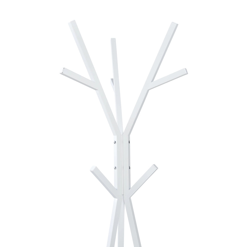 Appendiabiti da Terra Edet con Ripiano in Metallo Altezza 179 cm - Bianco [en.casa]