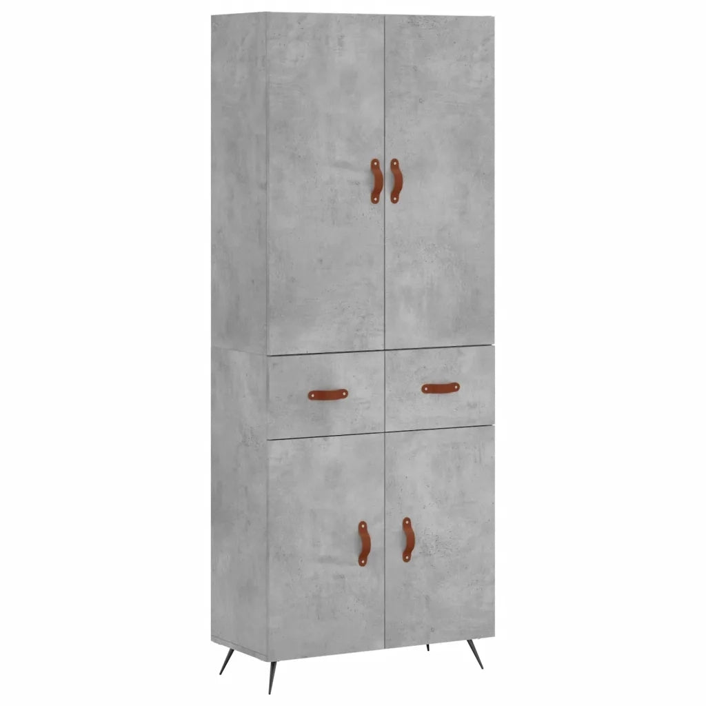 Credenza Grigio Cemento 69,5x34x180 cm in Legno Multistrato 3198125