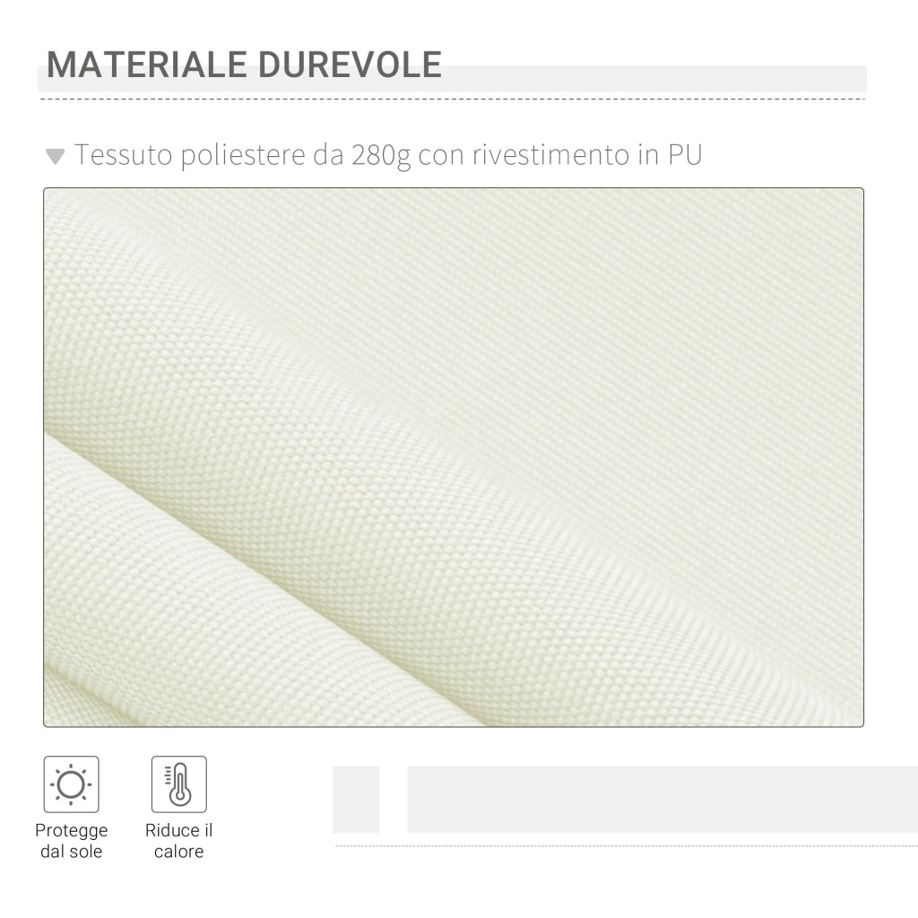 Tenda da Sole Avvolgibile a Parete 295x245 cm in Alluminio e Poliestere Bianco