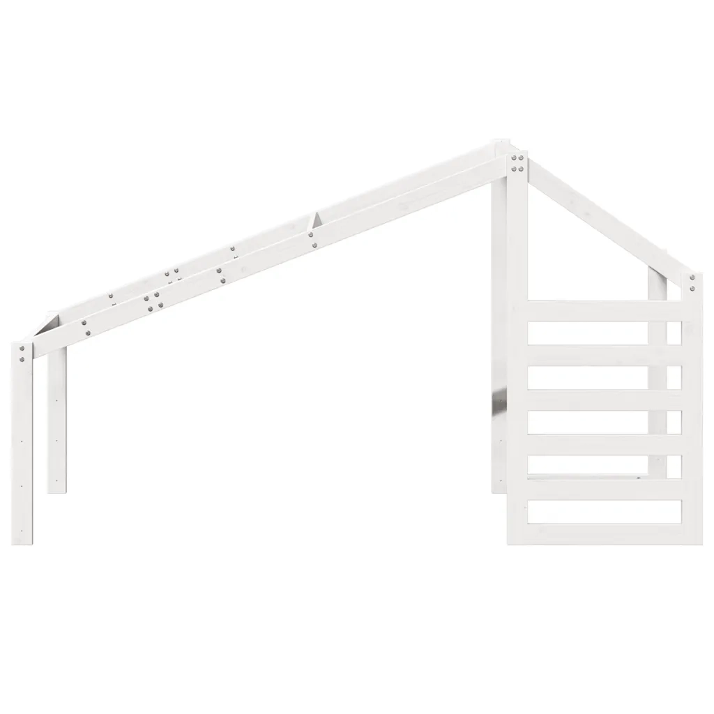 Tetto per Letto Bambini Bianco 198x97x113cm Legno Massello Pino