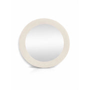 SPECCHIO ROTONDO IN VELLUTO CON GANCI PER APPENDERE DIMENSIONI 80X4.5CM - LINEA: GLOBO COLORE BEIGE