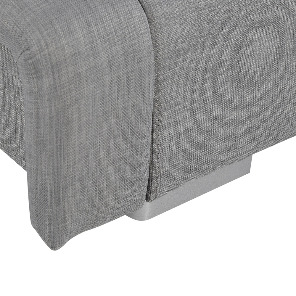 Lettino ad acqua Grigio Tessuto matrimoniale 140 x 200 cm Accessori Riduzione ondulazioni Ampia Testiera Moderna